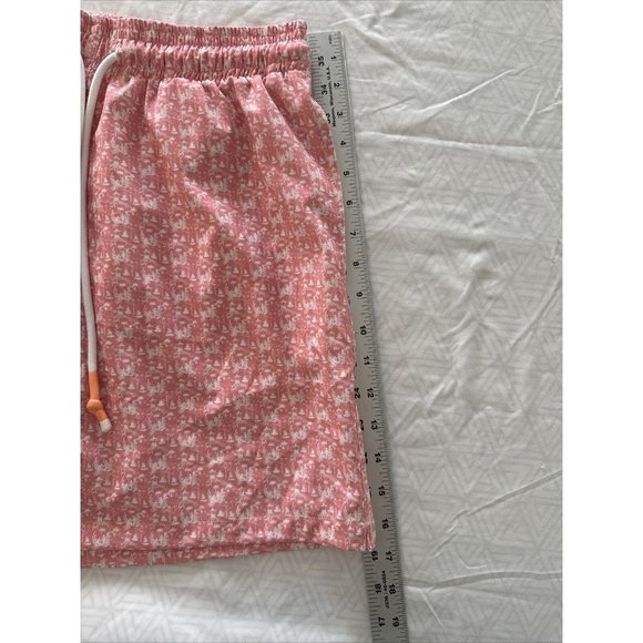 Krewe Du Q Andros Men’s Swim Trunks Size Small Pink Volley Bathing Suit Bottoms - Picture 6 of 7